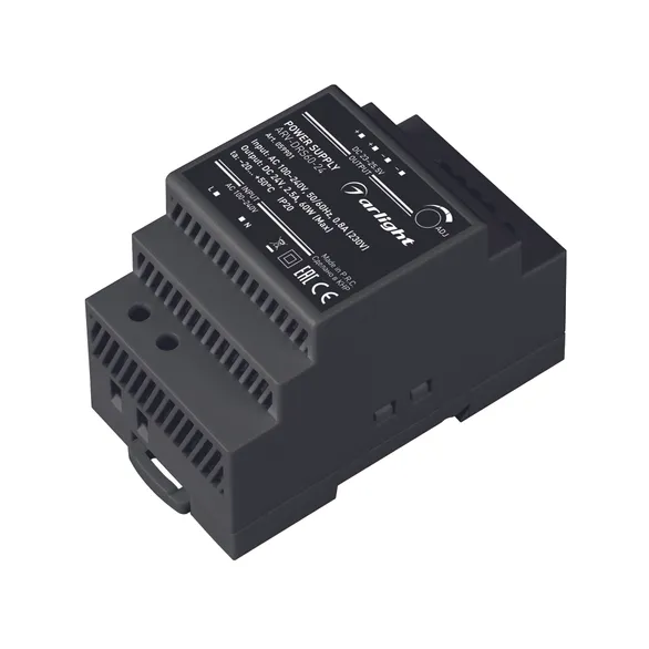 Блок питания ARV-DRS-60-24 (24V, 2.5A, 60W) (Arlight, IP20 DIN-рейка 5 лет)