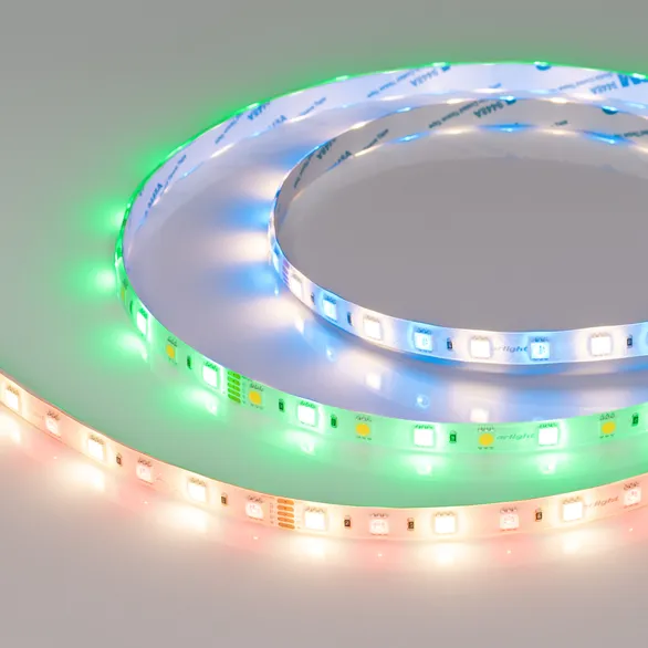 Светодиодная лента RTW-SE-B60-10mm 24V RGBW-Warm (14.4 W/m, IP65, 5m) (Arlight, Открытый)