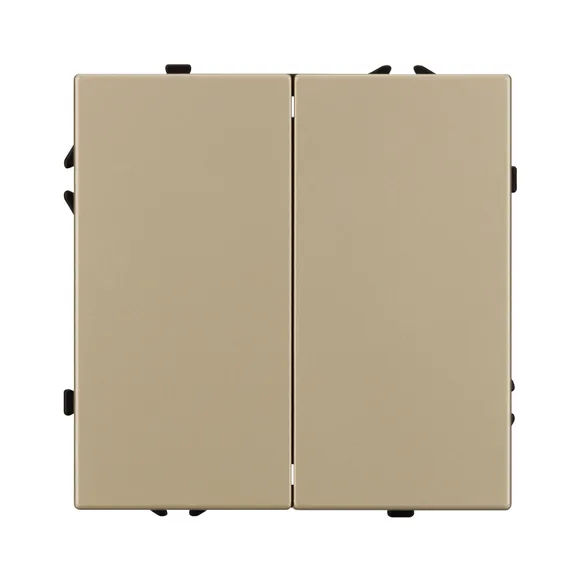 Механизм выключателя двухклавишный проходной SWT-NOBE-MKP2-SFPL-GD (230V, 10A) (Arlight, -)