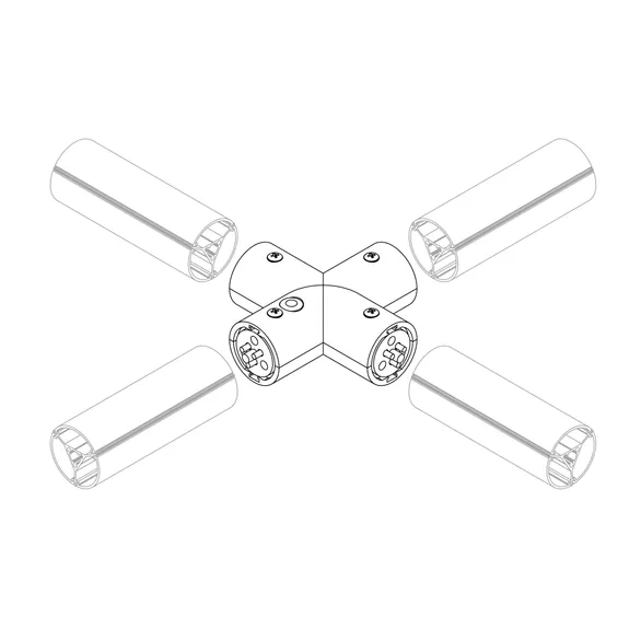 Соединитель профиля ROUND-D36-360-X90 (Arlight, Алюминий)