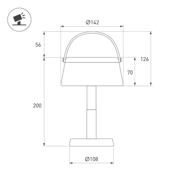 Светильник настольный SP-TRAFO-1.5W Warm2700 (Серый, 120 deg, 5V) (Arlight, IP54 Пластик, 2 года)