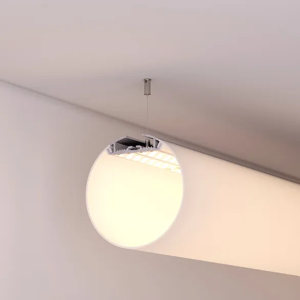 Профиль с экраном SL-ROUND-D120-2500 ANOD+OPAL (Arlight, Алюминий)