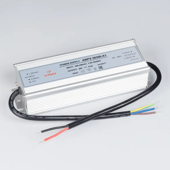 Блок питания ARPV-36300-A1 (36V, 8.3A, 300W) (Arlight, IP67 Металл, 3 года)