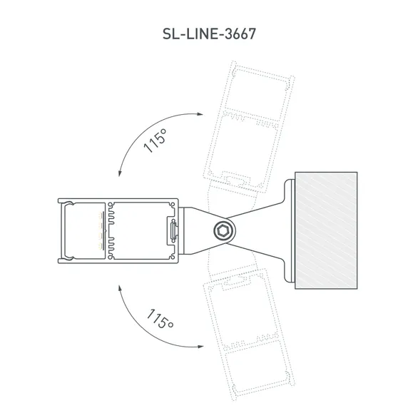 Профиль с экраном SL-LINE-3667-2500 BLACK+OPAL (Arlight, Алюминий)