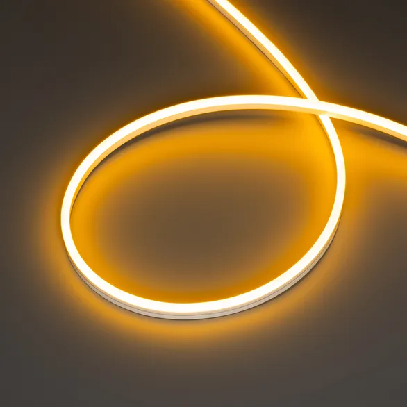 Светодиодная лента герметичная HALO-SIDE-A168-6x13mm 24V Yellow (10 W/m, IP67, 2835, 5m) (Arlight, Силикон)