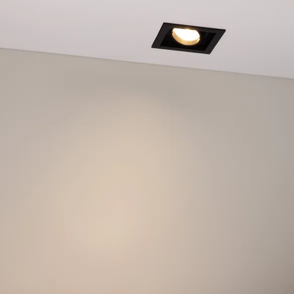 Светильник MS-VORTEX-BUILT-S90x90-12W Warm3000 (BK-BK, 40 deg, 230V) (Arlight, IP20 Металл, 5 лет)