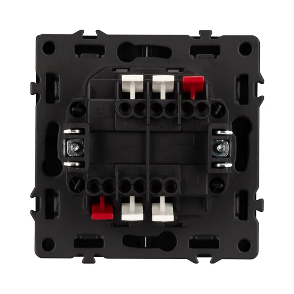 Механизм выключателя двухклавишный проходной LED SWT-NOBE-MKP2-SFPL-L-GR (230V, 10A) (Arlight, -)