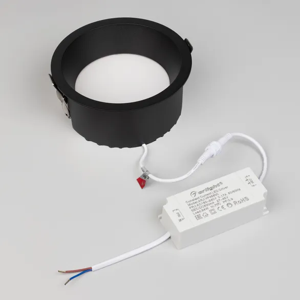 Светильник MS-DROP-BUILT-R158-30W Day4000 (BK, 90 deg, 230V) (Arlight, IP54 Металл, 5 лет)