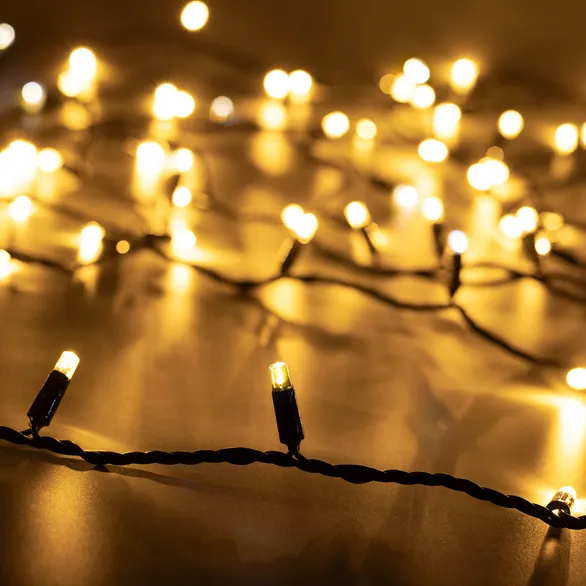 Светодиодная гирлянда ARD-STRING-CLASSIC-10000-BLACK-100LED-STD WARM (230V, 7W) (Ardecoled, IP65)