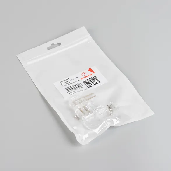 Коннектор угловой для ленты ARL-50000PV (15.5x6mm) прозрачный (Arlight, Пластик)