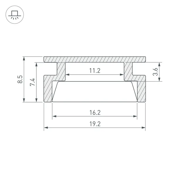 Профиль HR-2000 ANOD (Arlight, Алюминий)
