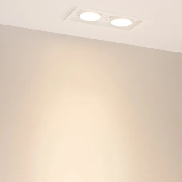 Светильник MS-VORTEX-BUILT-S210x117-2x20W Warm3000 (WH-WH, 20 deg, 230V) (Arlight, IP20 Металл, 5 лет)