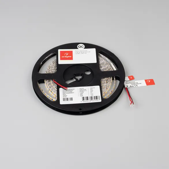 Светодиодная лента герметичная ULW-SE-A140-5mm 24V Warm3500 (10 W/m, IP65, 5m) (Arlight, CRI>90)
