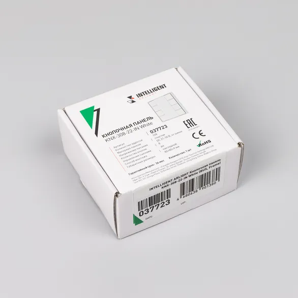 INTELLIGENT ARLIGHT Кнопочная панель KNX-301-22-8-SH-IN White (BUS, Frame) (IARL, IP20 Пластик, 3 года)