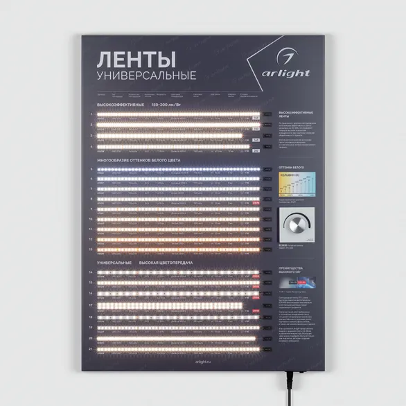 Стенд Ленты Универсальные RT-LUX-02-830x600mm (230V) (Arlight, -)