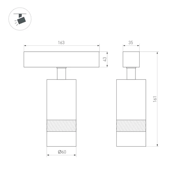 Светильник MAG-SPOT-ZOOM-45-R60-15W Day4000 (BK, 15-50 deg, 24V) (Arlight, IP20 Металл, 3 года)