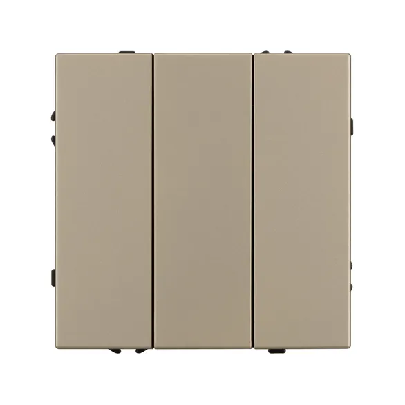Механизм выключателя трехклавишный непроходной SWT-NOBE-MK03-SFPL-GD (230V, 10A) (Arlight, Золотой песок)