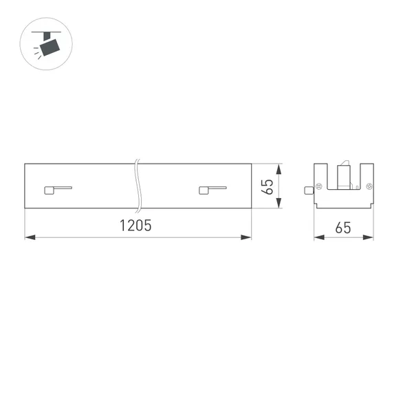Светильник LGD-LUNGO-4TR-L1200-39W-60W Day4000 (Черный, 120 deg, 230V) (Arlight, IP20 Металл, 5 лет)