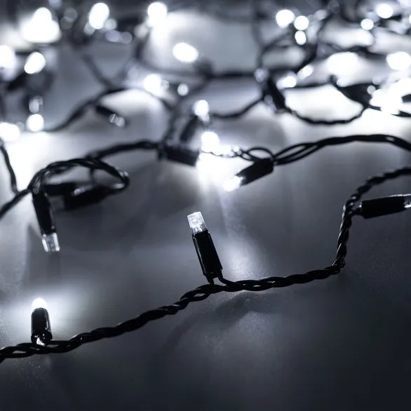 Светодиодная гирлянда ARD-STRING-CLASSIC-1000-BLACK-100LED-PULSE White (230V, 7W) (Ardecoled, IP65)
