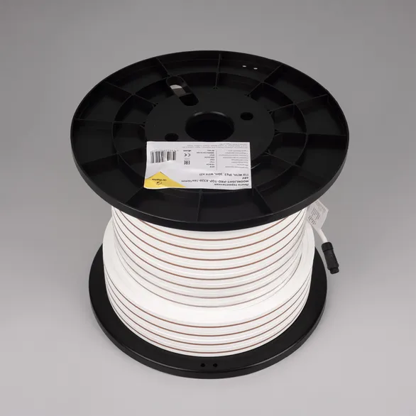 Светодиодная лента герметичная MOONLIGHT-PRO-TOP-X320-16x16mm 48V White6000 (10 W/m, IP67, 30m, wire x2) (Arlight, Вывод боковой, 7 лет)