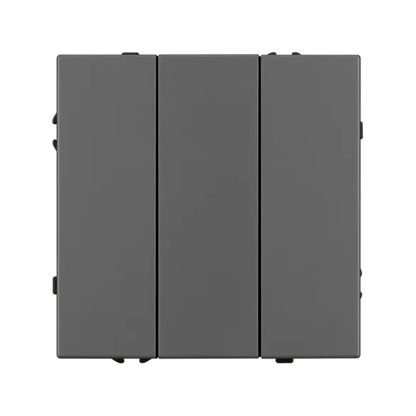Механизм выключателя трехклавишный непроходной SWT-NOBE-MK03-SFPL-GR (230V, 10A) (Arlight, Серый базальт)