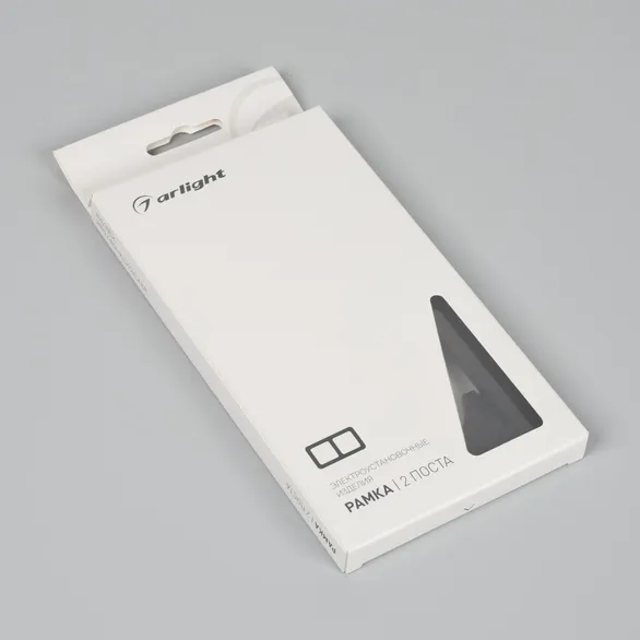 Рамка пластиковая FRM-PERIO-PL-2-BK (Arlight, -)