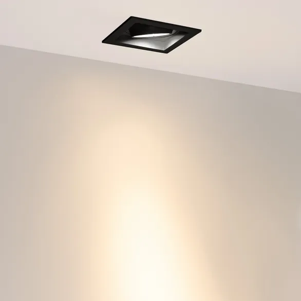 Светильник MS-VORTEX-BUILT-S117x117-20W Warm3000 (BK-BK, 20 deg, 230V) (Arlight, IP20 Металл, 5 лет)