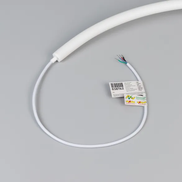 Светодиодная лента герметичная MOONLIGHT-TOP-G280-D18mm 24V RGB 360deg (13 W/m, IP65, 3838, 5m, wire x1) (Arlight, Вывод прямой, 3 года)