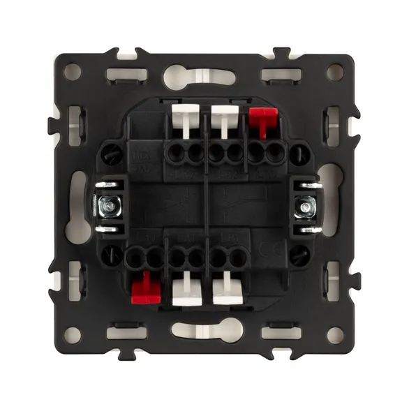 Механизм выключателя двухклавишный проходной LED SWT-NOBE-MKP2-SFPL-L-WH (230V, 10A) (Arlight, -)