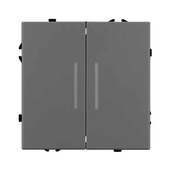 Механизм выключателя двухклавишный проходной LED SWT-NOBE-MKP2-SFPL-L-GR (230V, 10A) (Arlight, -)