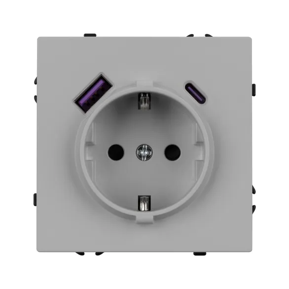 Механизм розетки с USB зарядкой SCT-NOBE-MUAC-SFPL-IS (230V, 16A) (Arlight, -)