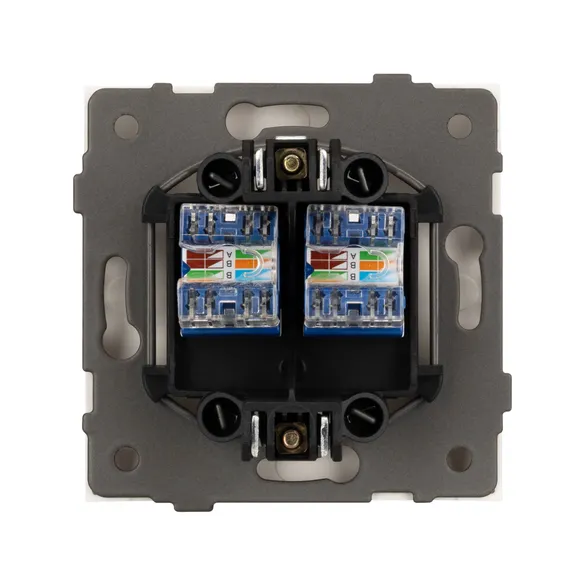 Механизм компьютерной розетки двойной SCT-TENDO-MPC2-SFPL-WH (RJ-45, CAT6) (Arlight, -)