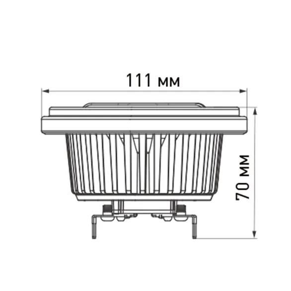 Лампа AR111-FORT-G53-15W-DIM Warm3000 (Reflector, 24 deg, драйвер 350mA) (Arlight, Металл)