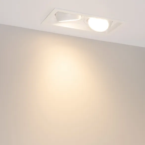 Светильник MS-VORTEX-BUILT-S250x140-2x30W Warm3000 (WH-WH, 50 deg, 230V) (Arlight, IP20 Металл, 5 лет)