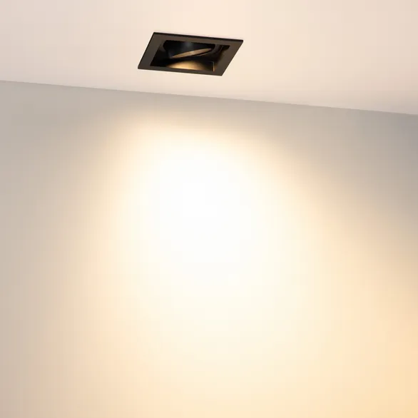 Светильник MS-VORTEX-BUILT-S90x90-12W Warm3000 (BK-BK, 40 deg, 230V) (Arlight, IP20 Металл, 5 лет)