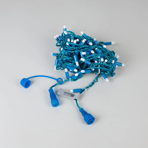 Светодиодная гирлянда ARD-STRING-CLASSIC-10000-BLUE-100LED-MILK-FLASH Blue (230V, 7W) (Ardecoled, IP65)