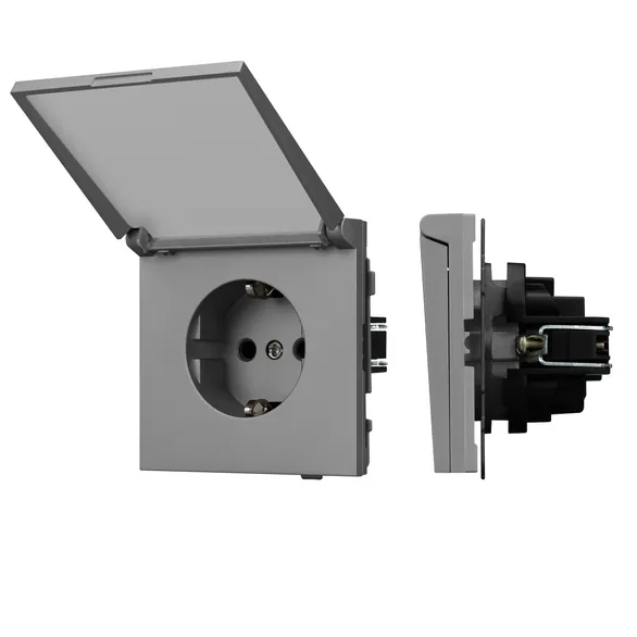 Механизм розетки влагозащищённый SCT-TENDO-MCP-PL-GR (230V, 16A) (Arlight, -)