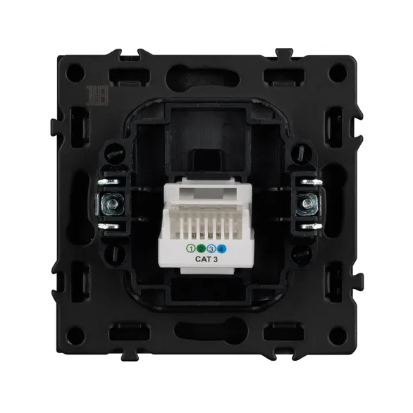 Механизм телефонной розетки SCT-NOBE-MTL1-SFPL-GR (RJ-11, 4C) (Arlight, Серый базальт)