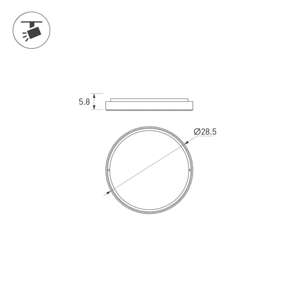 Линза проекции LGD-ARTIFACT-SLIDE-LENS (BK) (Arlight, Металл)