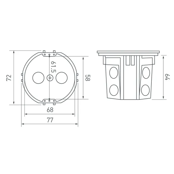 Монтажная коробка RMB-1S (Arlight, Пластик)