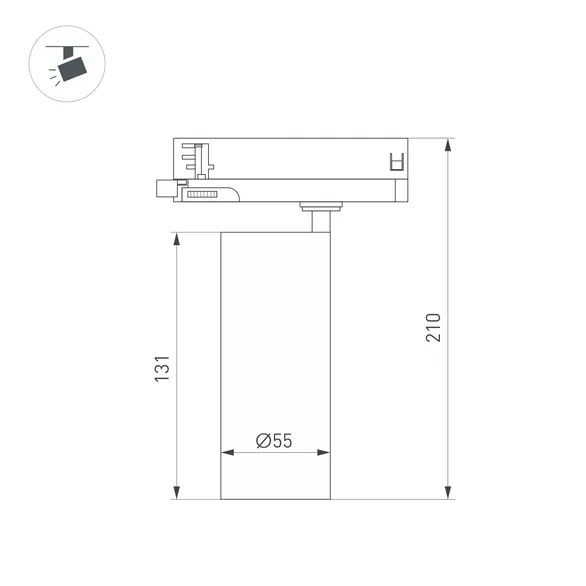 Светильник LGD-SILMA-4TR-R55-4W Warm3000 (WH, 4 deg, 230V) (Arlight, IP20 Металл, 5 лет)