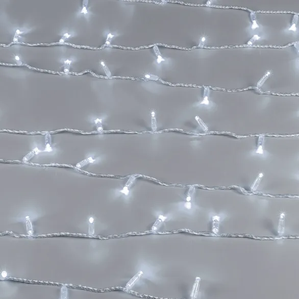Светодиодная гирлянда ARD-STRING-CLASSIC-10000-CLEAR-100LED-FLASH WHITE (230V, 7W) (Ardecoled, IP65)