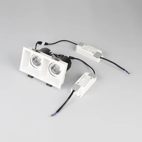 Светильник MS-FLOW-BUILT-S157x85-2x12W Day4000 (WH, 38 deg, 230V) (Arlight, IP20 Металл, 5 лет)