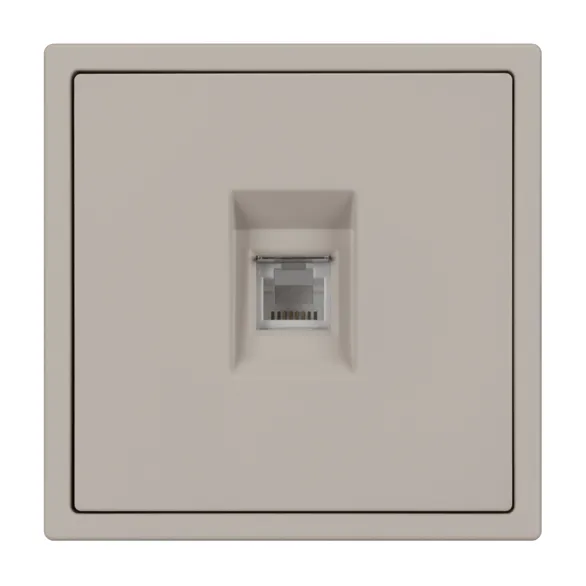 Механизм телефонной розетки SCT-NOBE-MTL1-SFPL-CA (RJ-11, 4C) (Arlight, Кашемир)