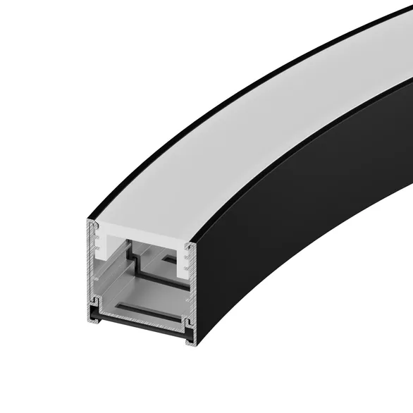 Профиль LINE-3535-BENT-SIDE-2000 ANOD BLACK (Arlight, Алюминий)