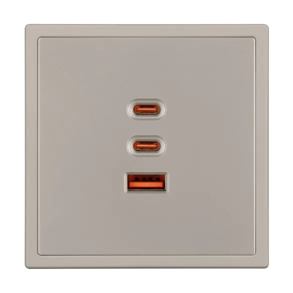 ARL NOBE USB Розетка тип А+С+С софт-тач кашемир SCT-MUACC-SFPL-FC-CA (65W, QC3) (Arlight, -)