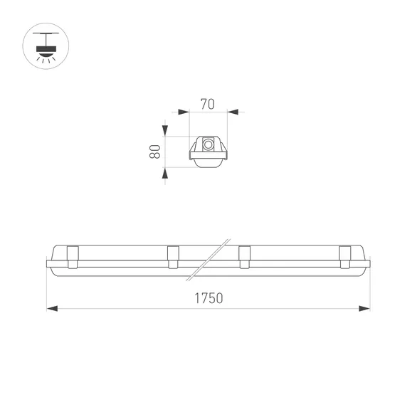 Светильник ALT-DALLAS-L1750-60W Day4000-MIX (WH, 120 deg, 230V) (Arlight, IP66 Пластик, 5 лет)