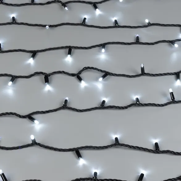 Светодиодная гирлянда ARD-STRING-PRO-10000-BLACK-100LED-FLASH WHITE (230V, 7W) (Ardecoled, IP65)