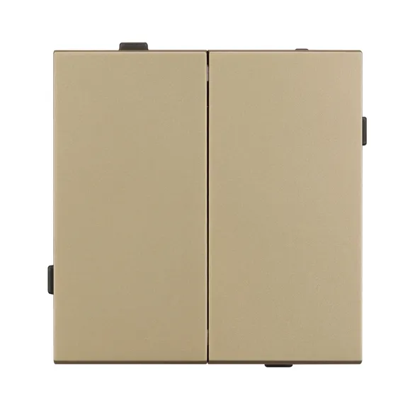 Механизм выключателя двухклавишный непроходной SWT-TENDO-MK02-SFPL-GD (230V, 10A) (Arlight, -)