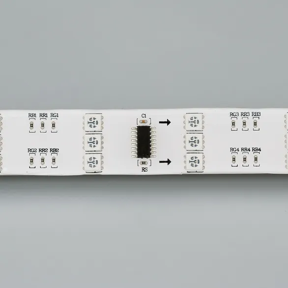 Светодиодная лента SPI-5000SE 12V RGB (5060, 480 LED x3,1812) (Arlight, Закрытый, IP65)